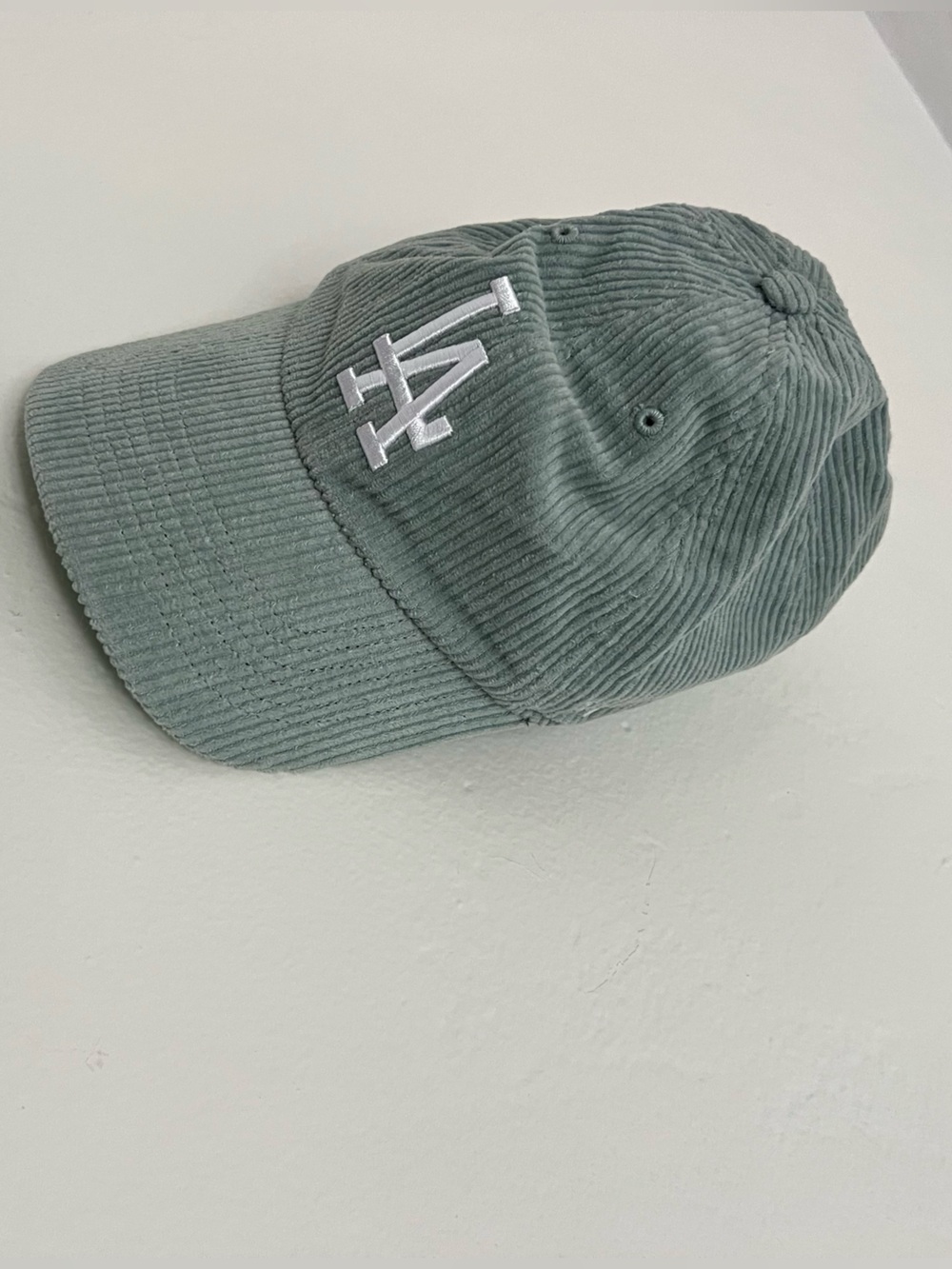 Los Angeles Dodgers Corduroy Baseball Cap - Sage Blue Green - Picture 3 of 4
